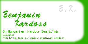 benjamin kardoss business card